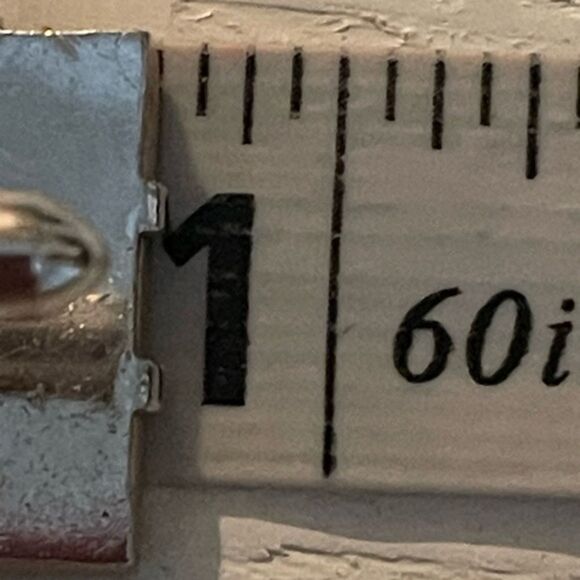 Vintage Mid-century 1950s Swank gold w/silver Atomic pattern square cuff links - Picture 12 of 12